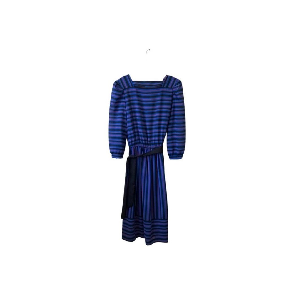 Medium | vintage 80’s Striped lightweight secretary dress #218